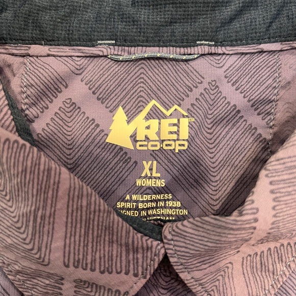 REI CO-OP Sahara Short Sleeve Hiking Shirt Women’s XL Purple Print - Picture 2 of 6